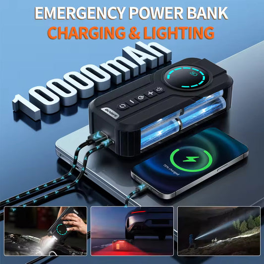 4 in 1 Portable High-Power Car Jump Starter & Air Pump